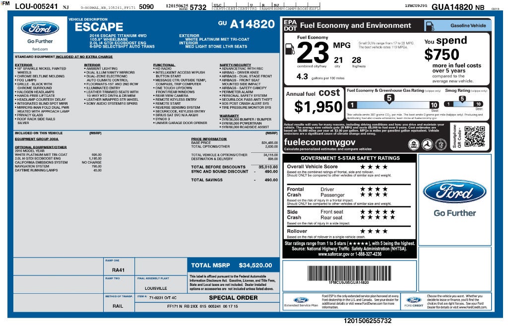 2016 Ford Escape Titanium