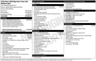 2022 RAM 2500 Big Horn Crew Cab 4x4 6'4' Box