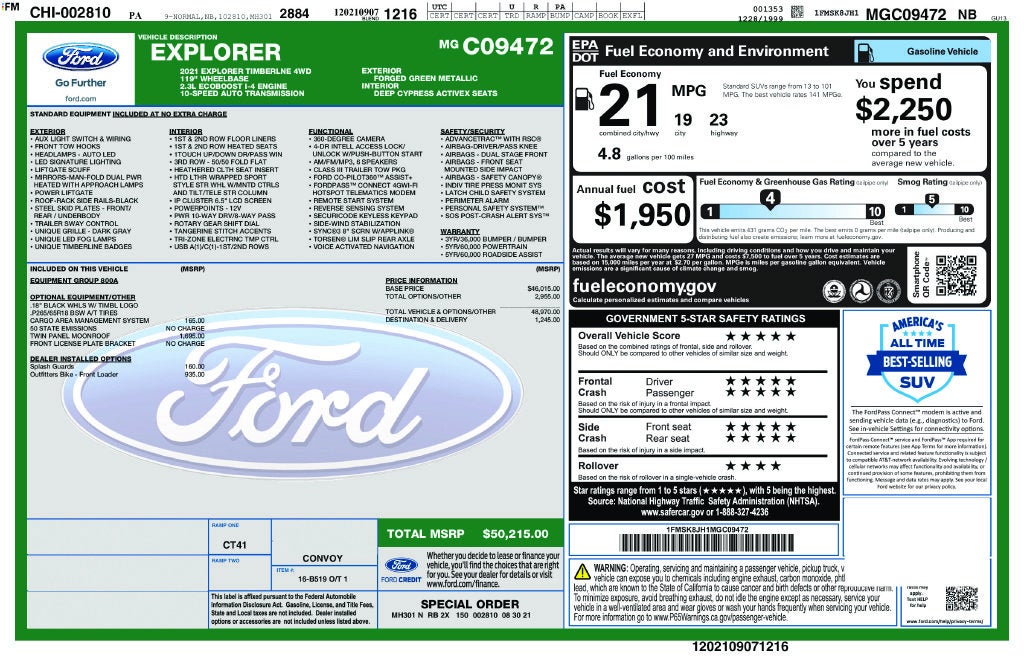2021 Ford Explorer Timberline