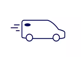 Service van driving icon
