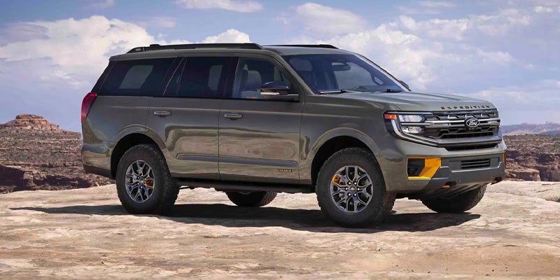Side profile of a Ford Expedition SUV.