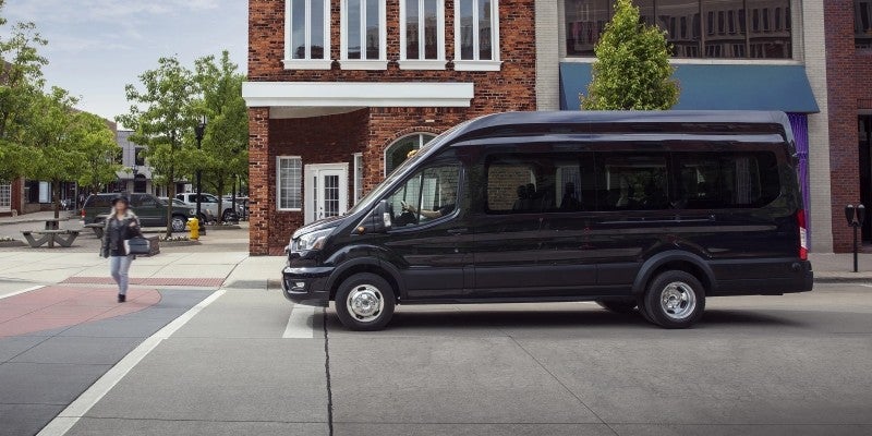 Ford e- transit car model.