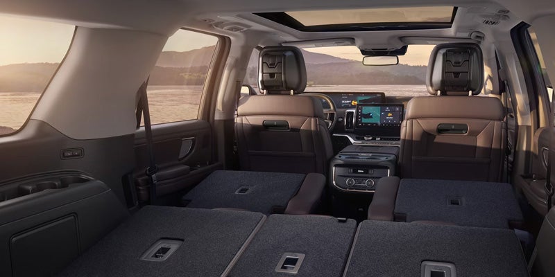 Spacious cargo area with fold-flat rear seats.